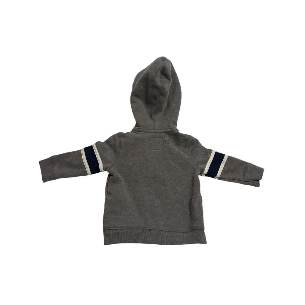 OshKosh Sweater Size 9 months Gray Hoodie Full Zip Long Sleeves